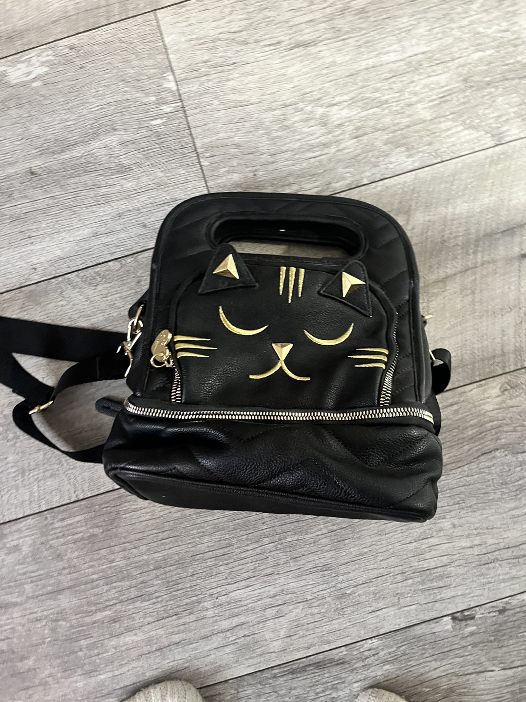 Black Cat-Shaped Lunch Bag Backpack