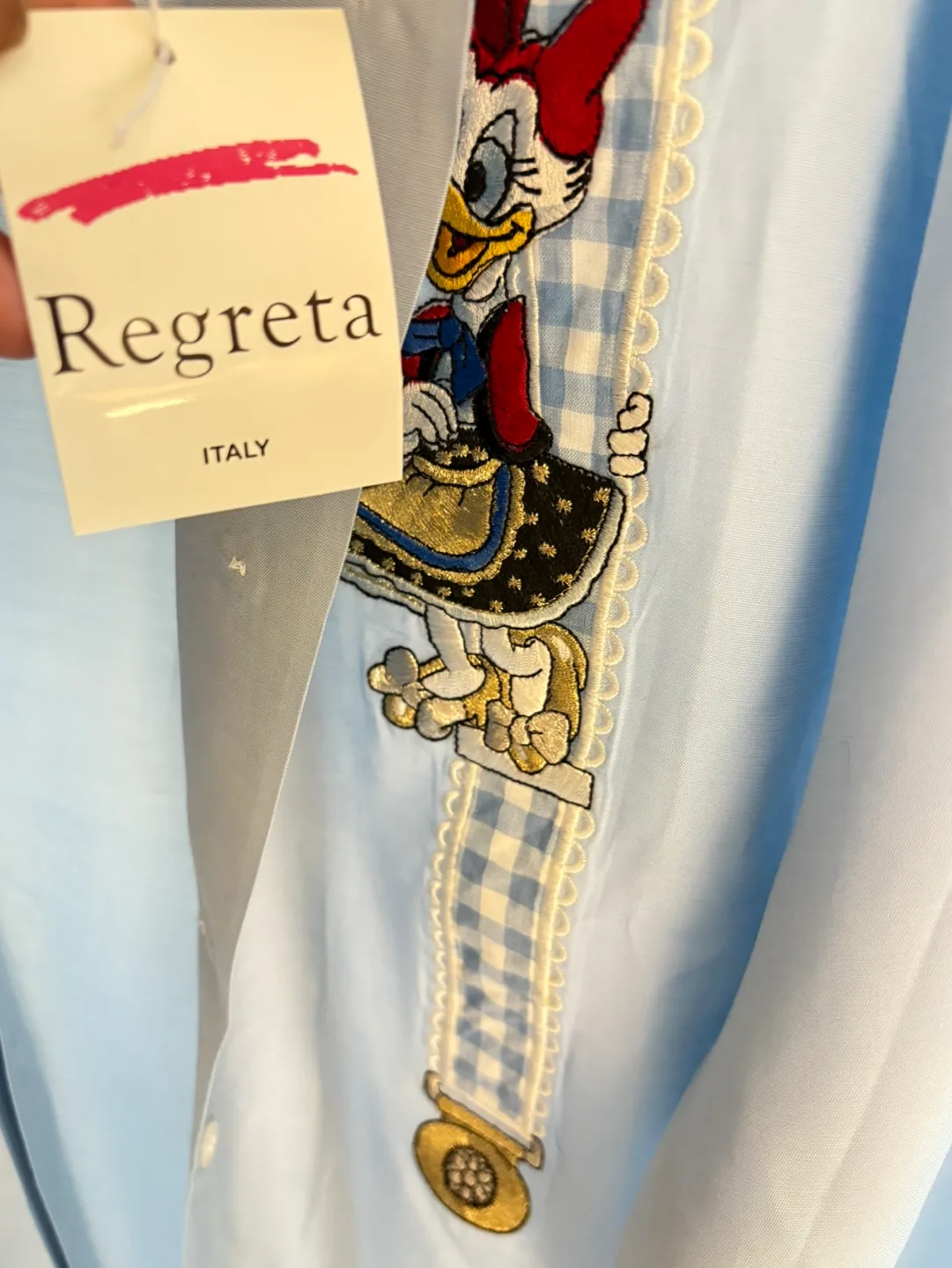 Regreta Italy Light Blue Disney Button-Down Shirt image indicator(4)