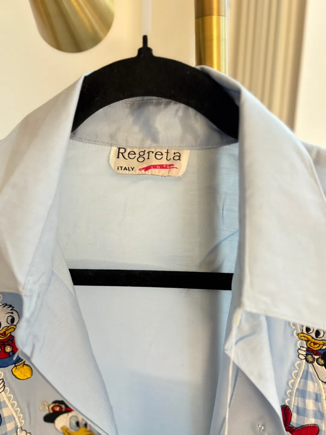 Regreta Italy Light Blue Disney Button-Down Shirt image indicator(5)