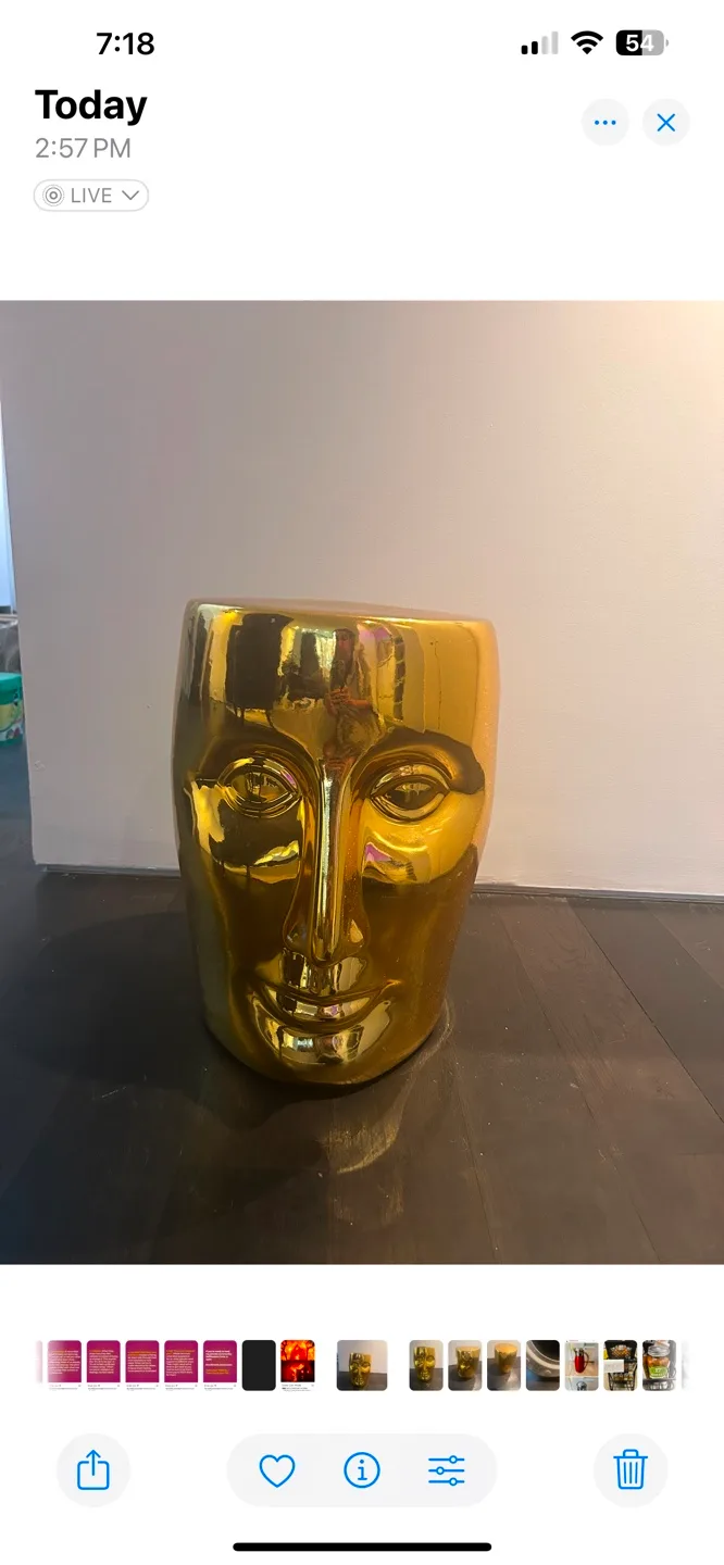 Phillipe starck bronze stool/side table image indicator(2)