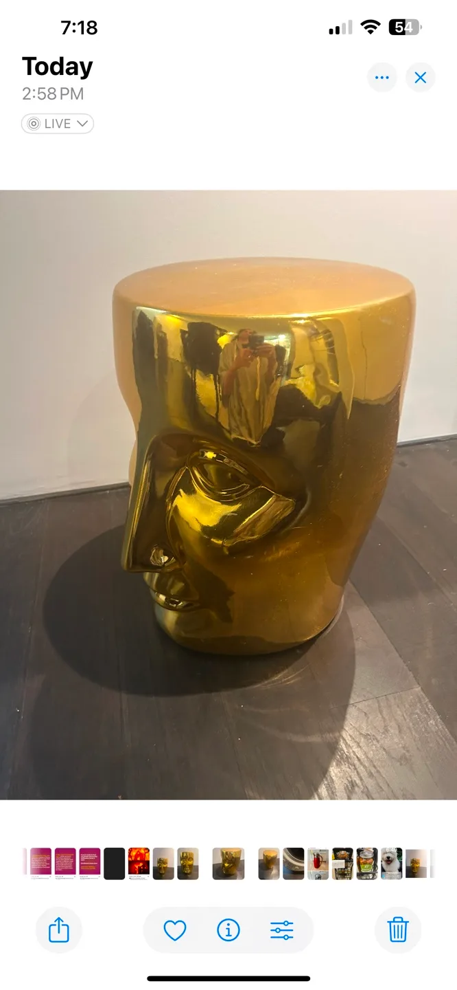 Phillipe starck bronze stool/side table image indicator(3)