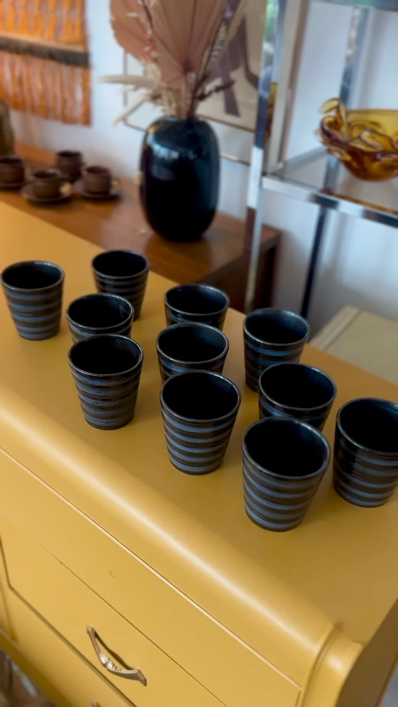 French Stripe Mugs 🖤 Set of 4 image indicator(6)