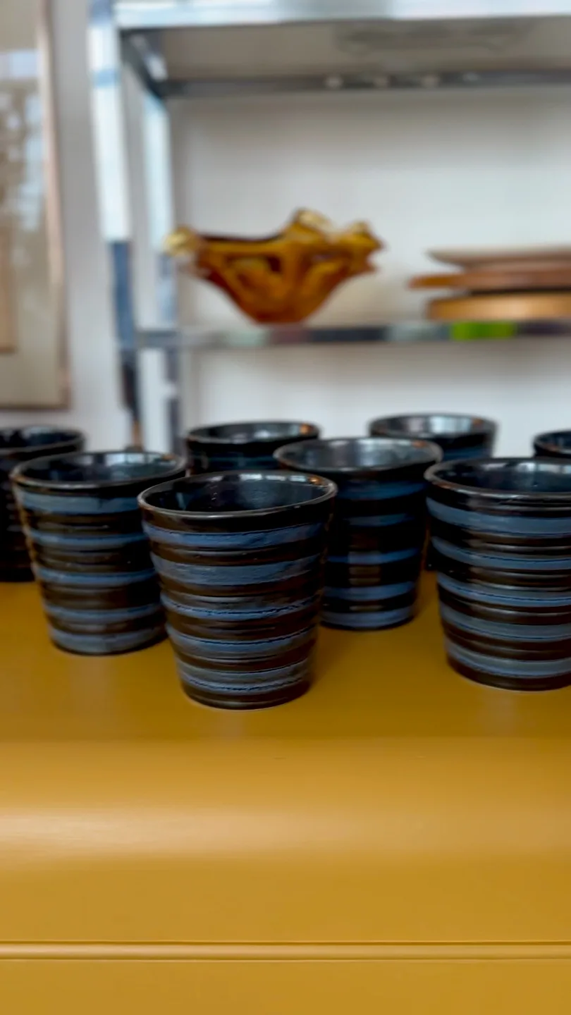 French Stripe Mugs 🖤 Set of 4 image indicator(5)