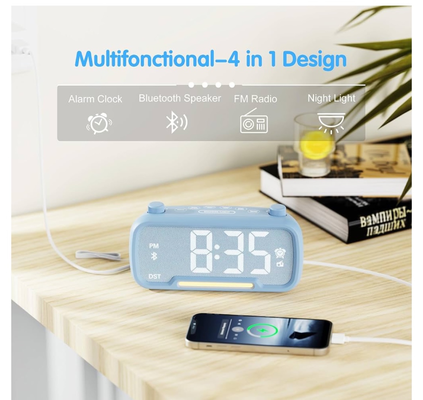 Multifunctional Alarm Clock with FM Radio & Night Light - photo 5
