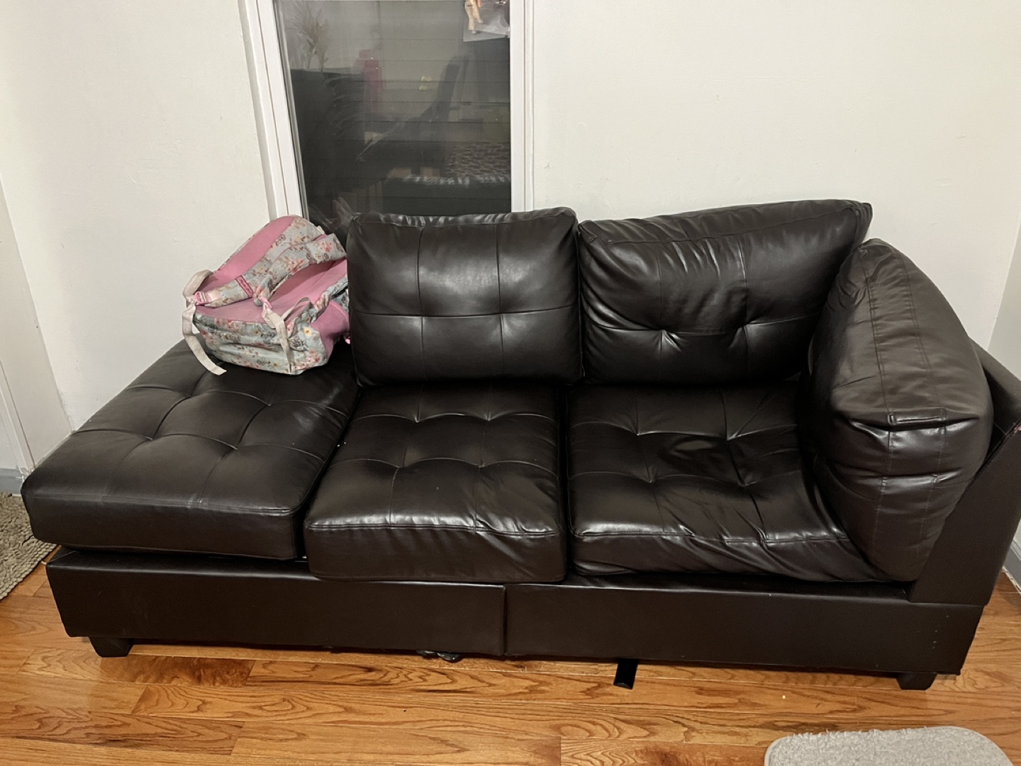Brown Leather Sectional Sofa - photo 2