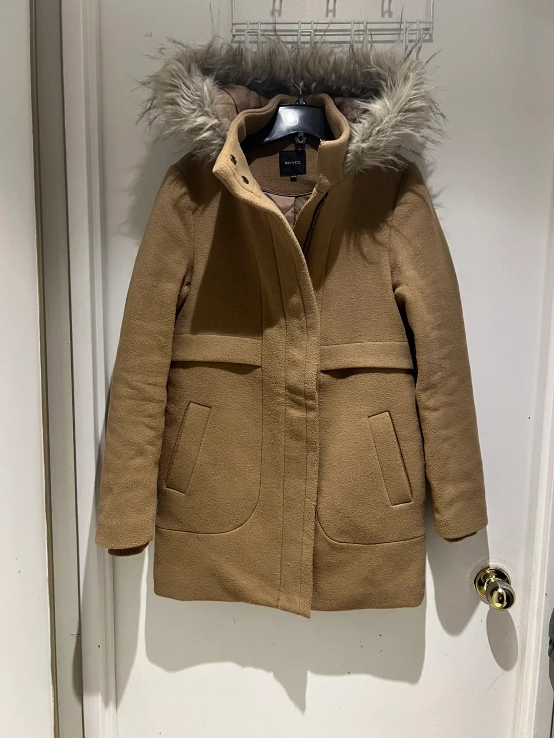 RW&CO. Camel Hooded Peacoat - Size XS image indicator(8)