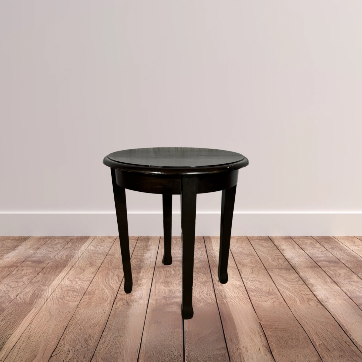 Classic Black Round Coffee Table - Compact and Elegant
