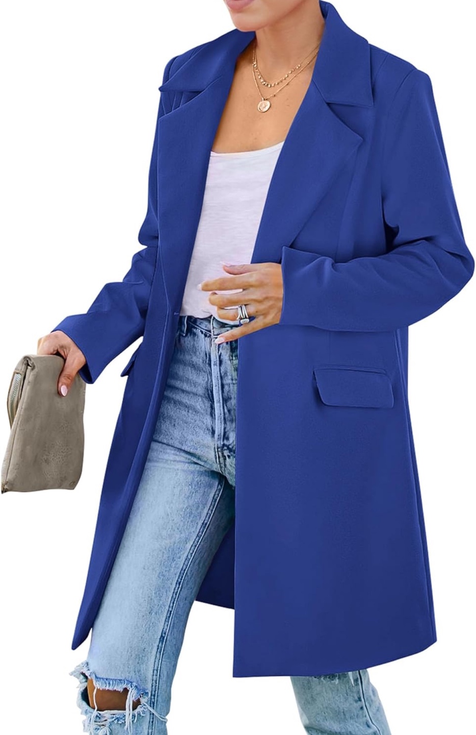 NEW! PRETTYGARDEN Women's Long Blazer Jacket