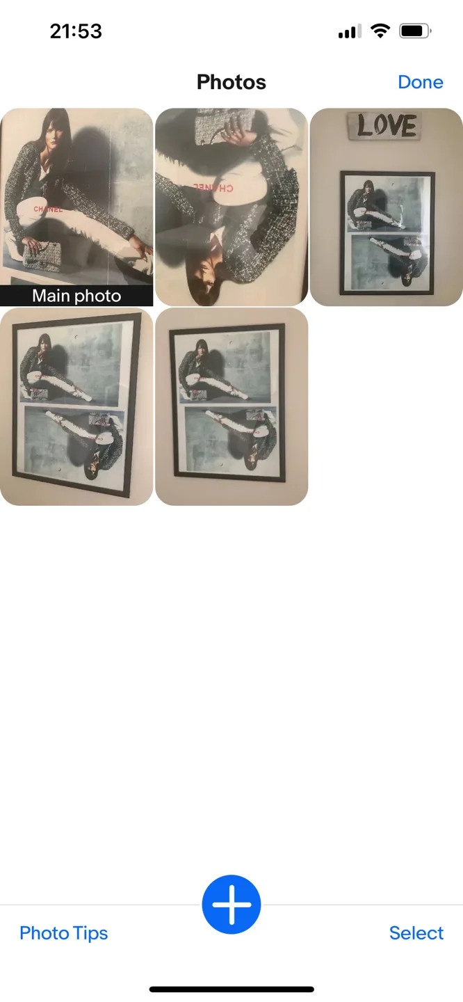 vintage vogue magazine, Chanel print 1990s FRAMED image indicator(2)