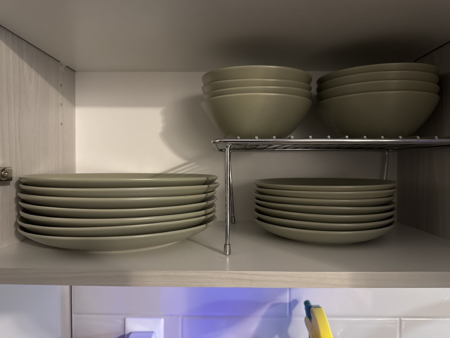 Set of Sage Green Dinnerware