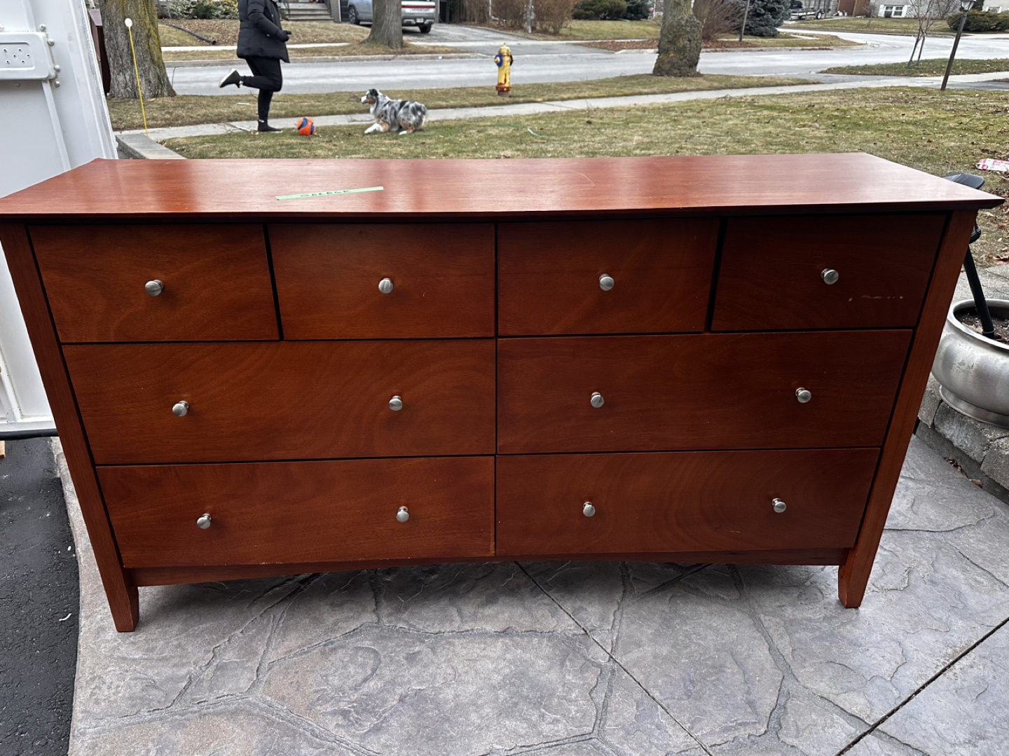 Eight-Drawer Wooden Dresser