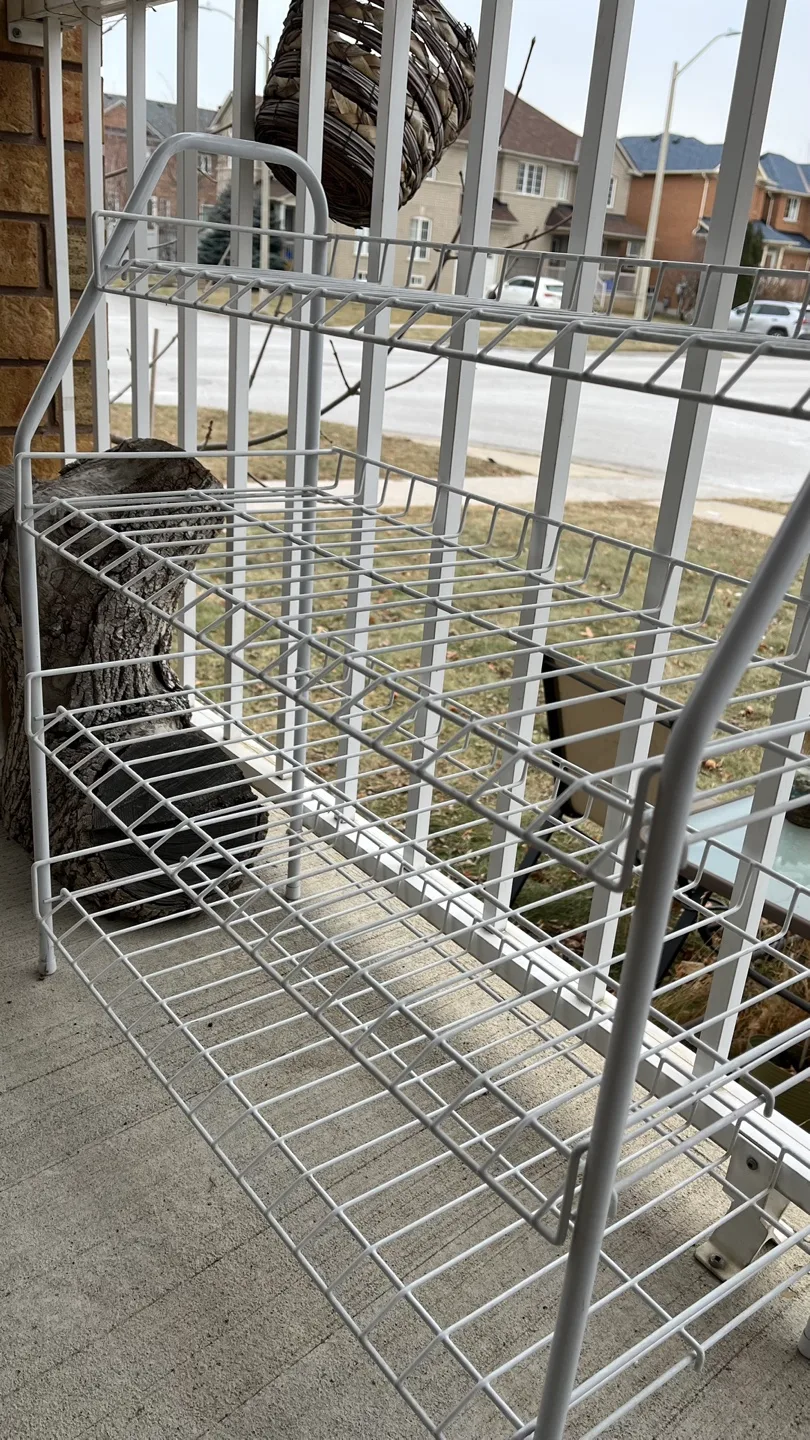 White Metal 4-Tier Storage Rack image indicator(3)