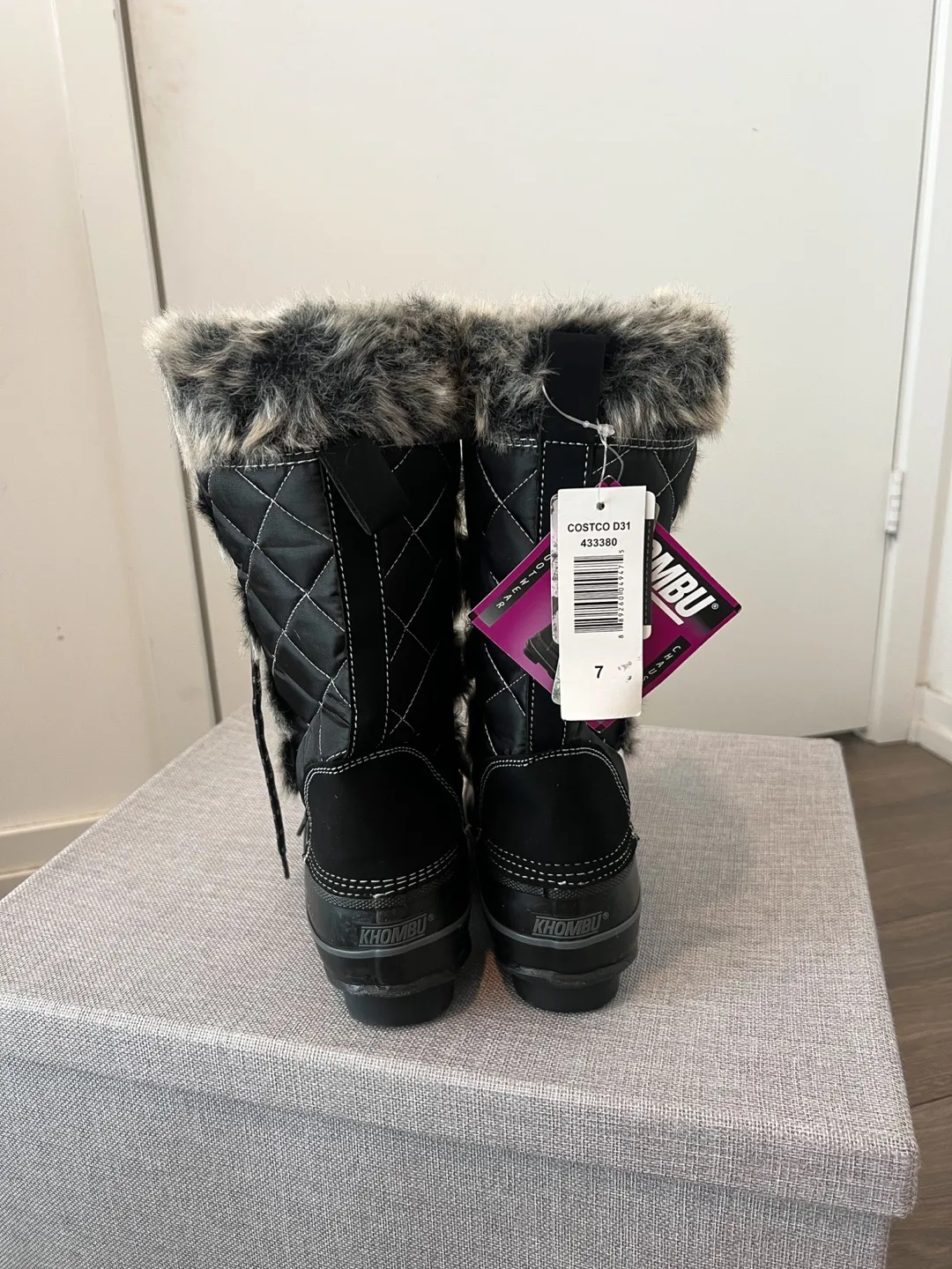 Khombu Tall Lace-up Faux Fur Winter Snow Boots Brand New w/ tags image indicator(6)