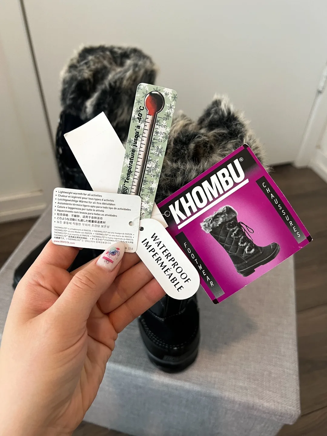 Khombu Tall Lace-up Faux Fur Winter Snow Boots Brand New w/ tags image indicator(2)