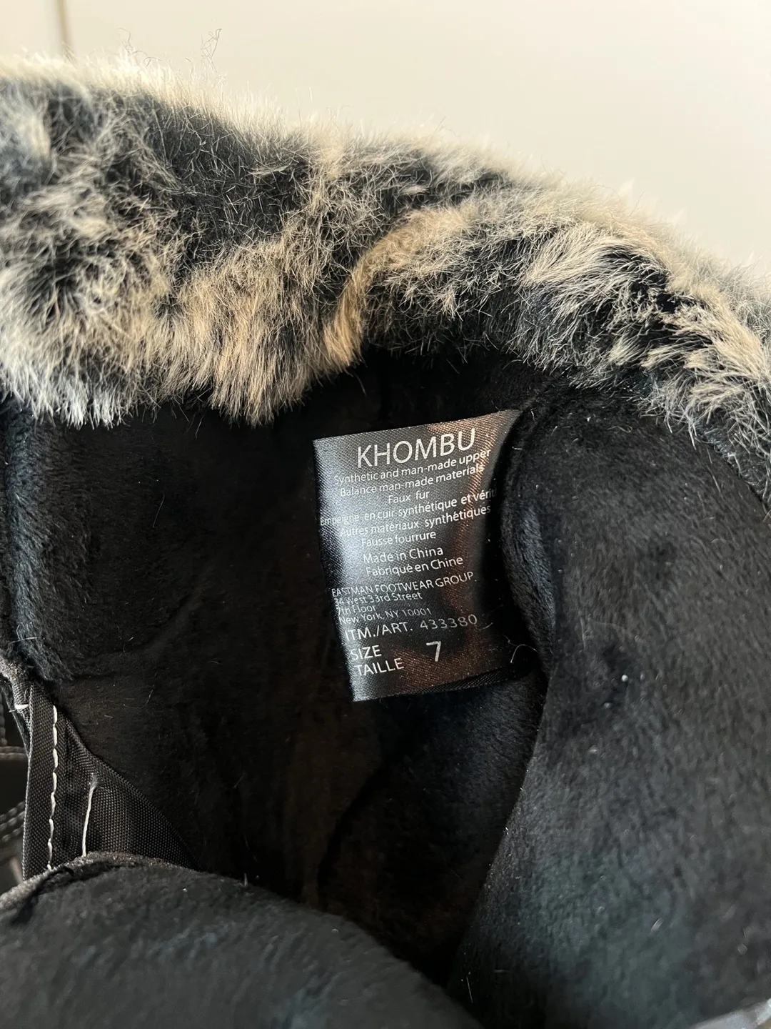 Khombu Tall Lace-up Faux Fur Winter Snow Boots Brand New w/ tags image indicator(9)