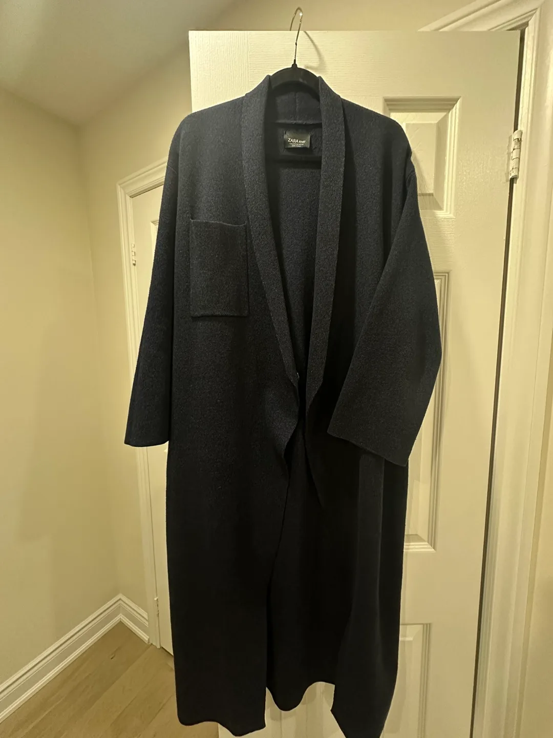 Zara Dark Navy Knit Long Cardigan image indicator(4)