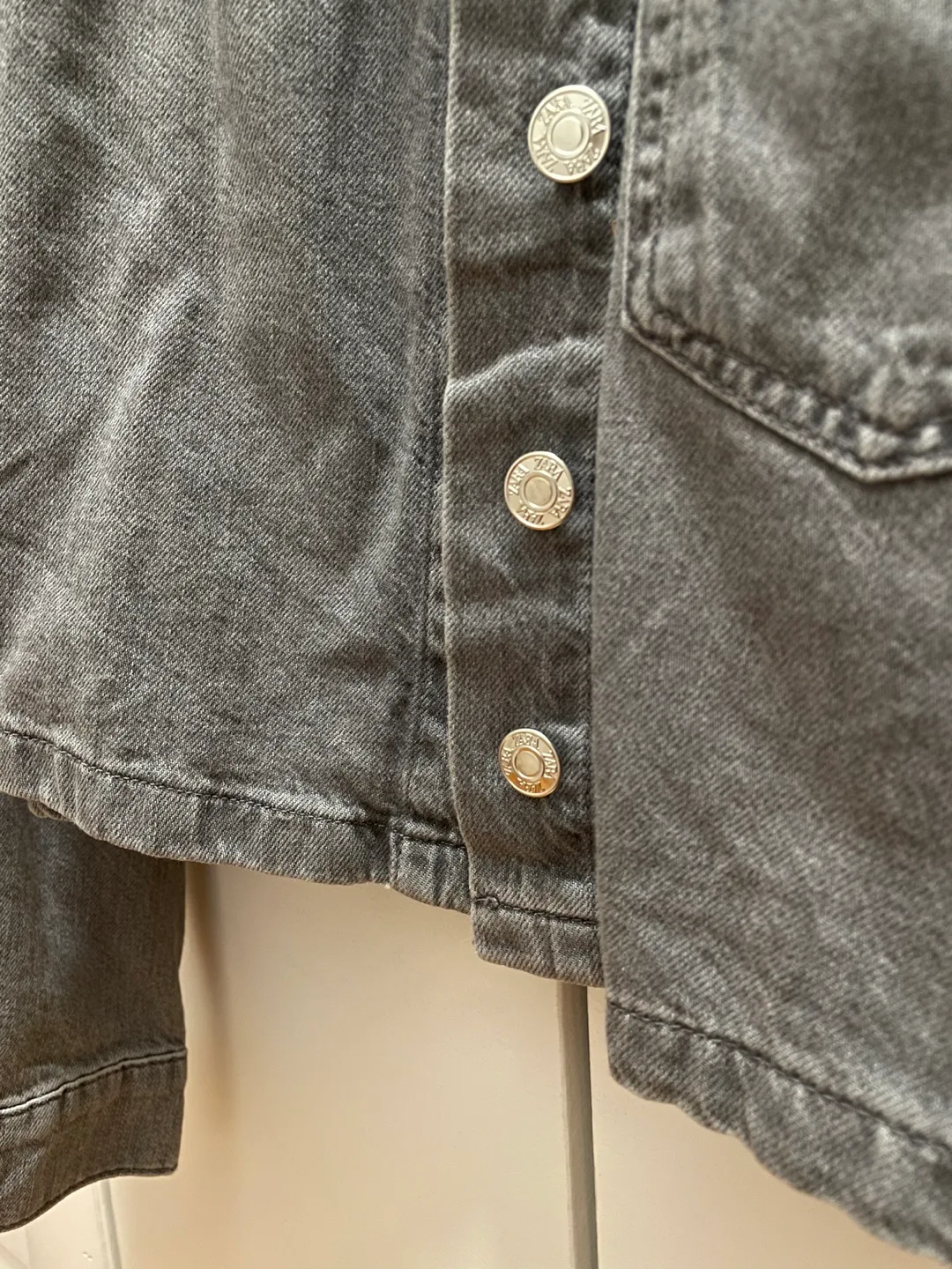 Zara Gray Denim Jacket image indicator(3)