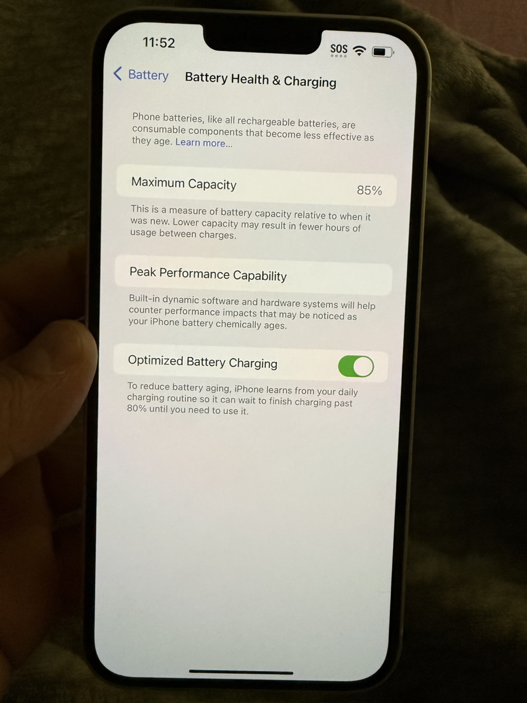 iPhone 14 plus White 85% Battery