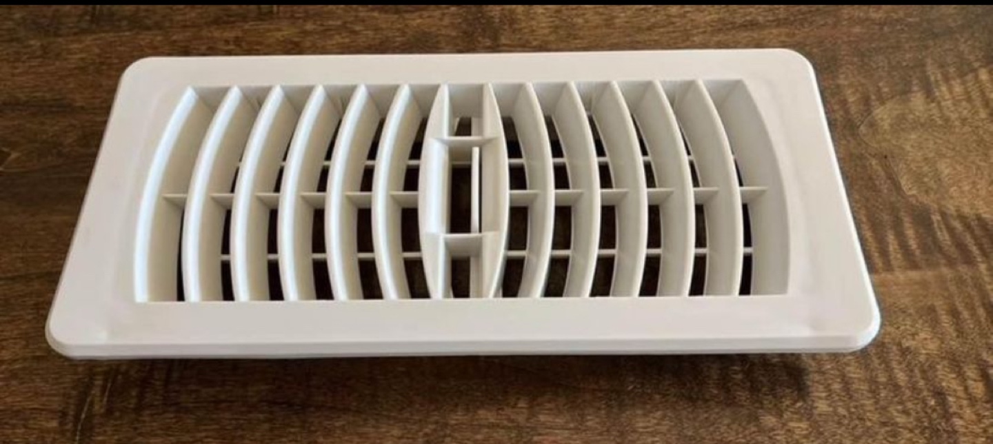 New White 4" x 10" Register Vent Cover