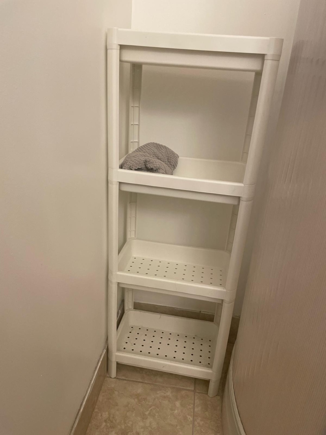 IKEA White Plastic 4-Tier Shelving Unit