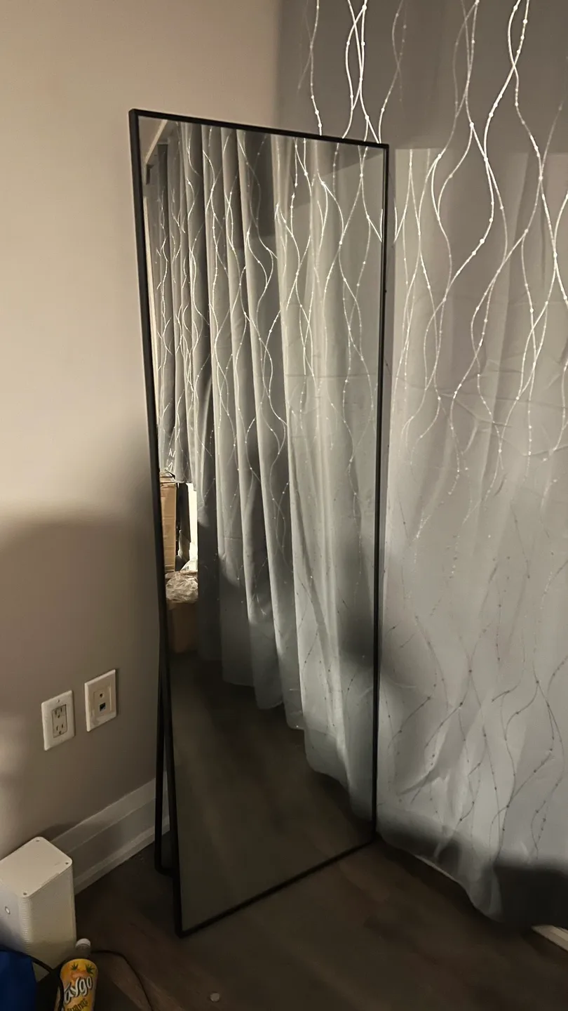 Full Length Floor Mirror with Black Frame thumbnail