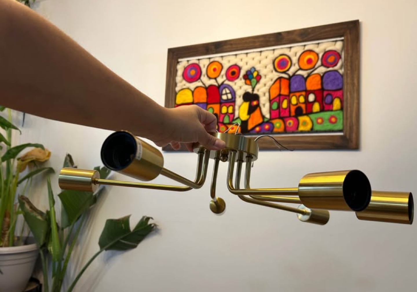 Gold 6-Light Sputnik Chandelier - photo 5