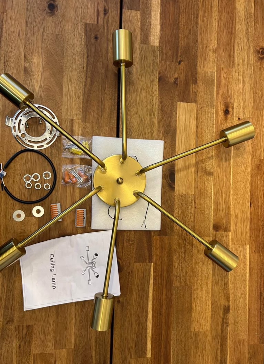 Gold 6-Light Sputnik Chandelier - photo 3