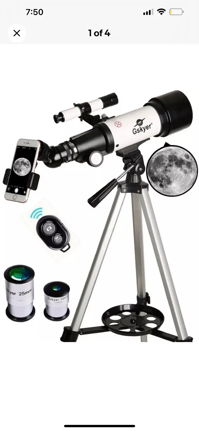 Gskyer AZ 70400 Telescope 70mm Aperture 400mm in Carry Bag image indicator(4)