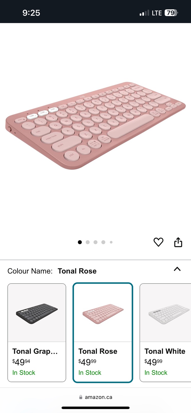 Logitech Pebble Keys K380s Wireless Keyboard - Tonal Rose - photo 2