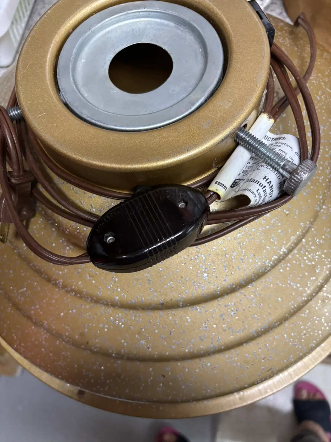 Vintage Gold Sparkle Rotating Christmas Tree Stand image indicator(3)