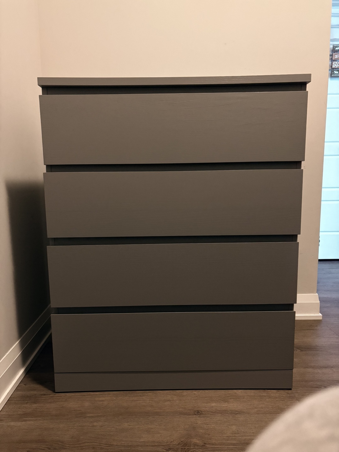 IKEA MALM Grey four-drawer Dresser - photo 3