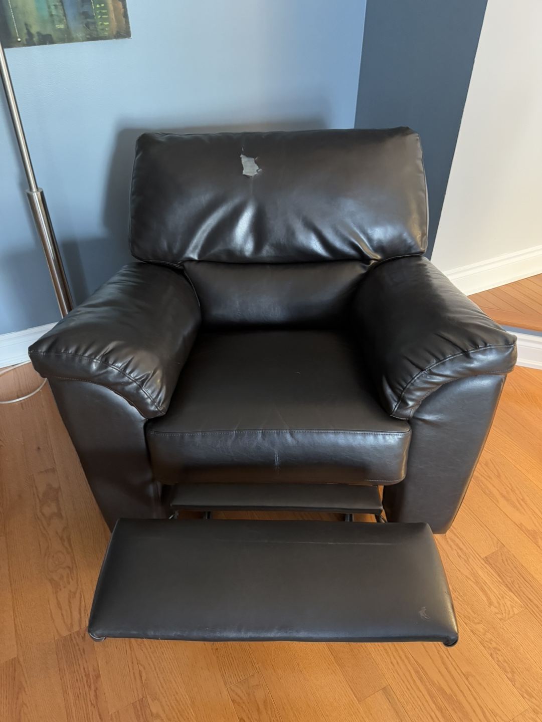 Reclining and rocking brown Leather Chair