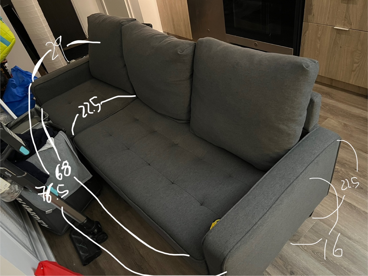 Moving sale $100-> 80…- Grey Sofa