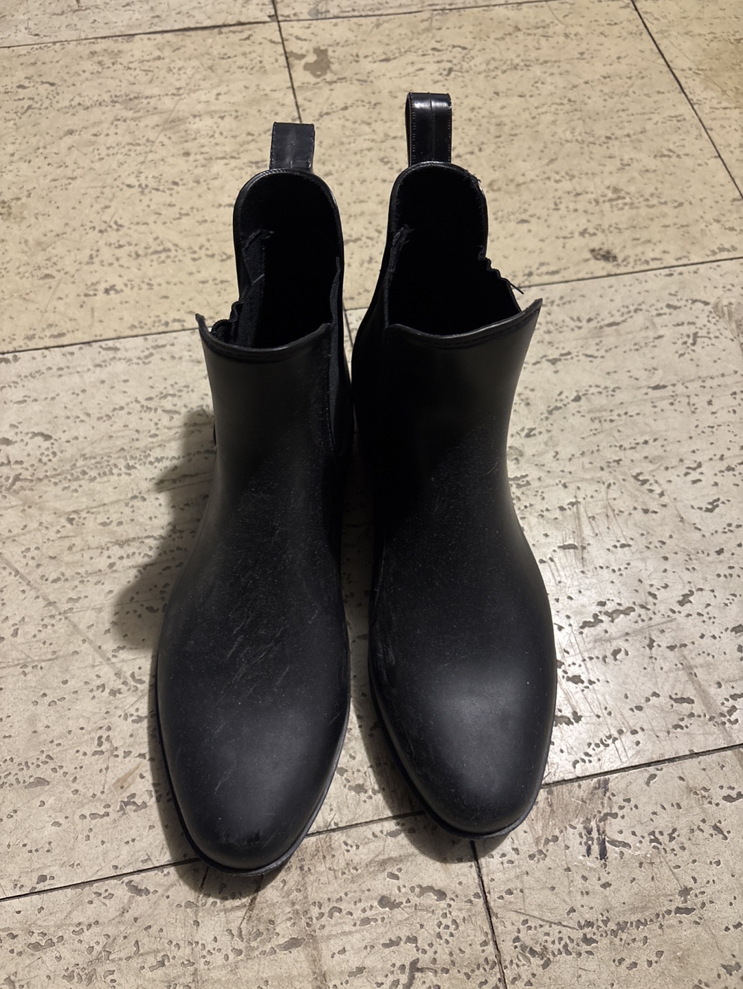 Women's Black Rain Boots - Size 8 - photo 2