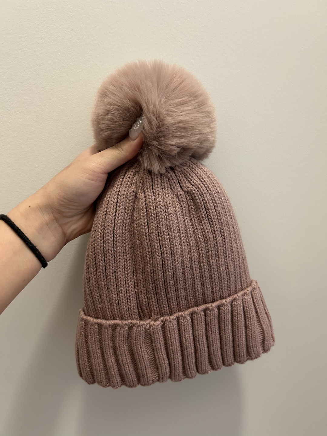Pink Knit Pompom Beanie - photo 2