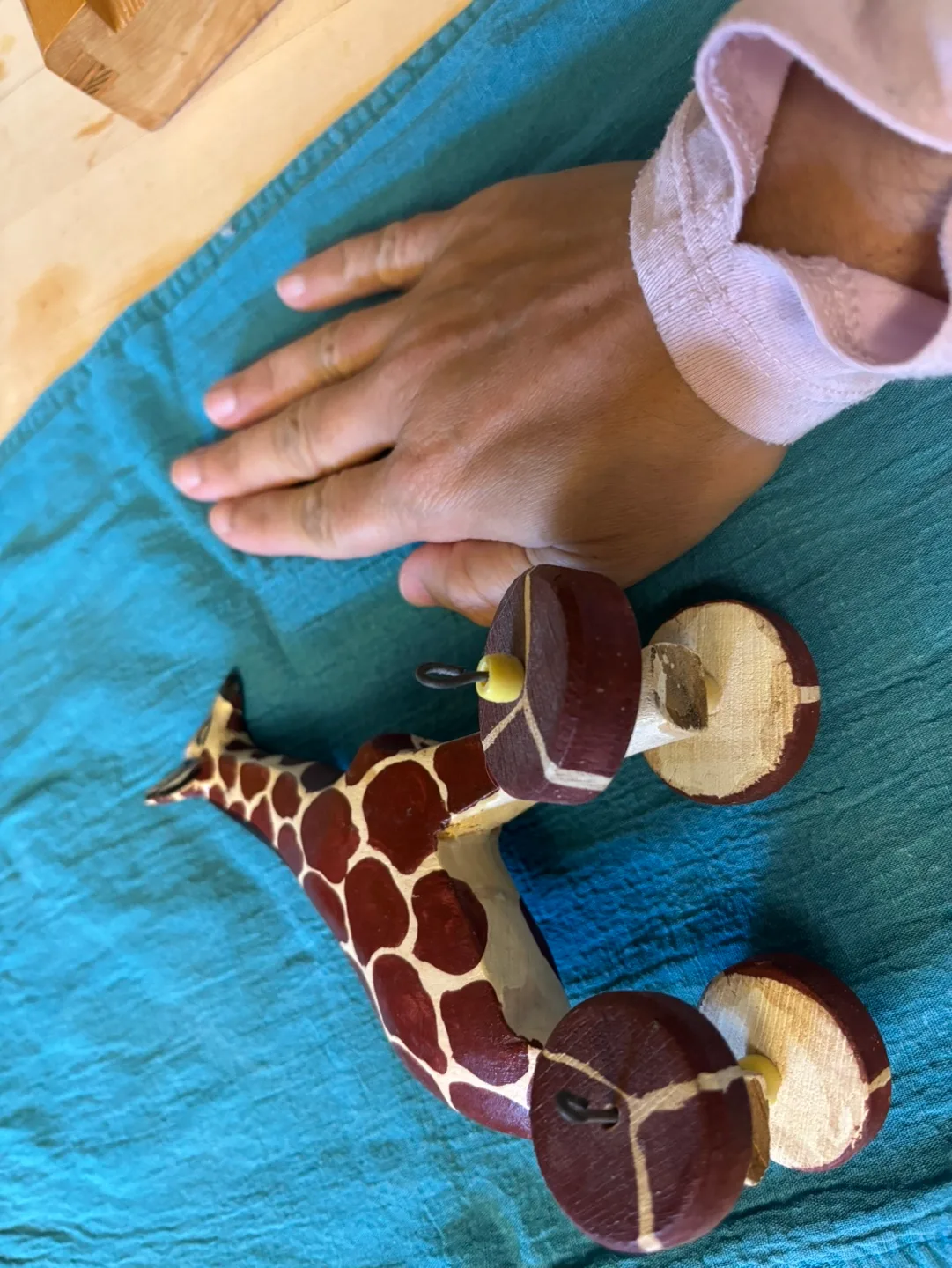 Vintage Wooden Giraffe Pull Toy image indicator(4)
