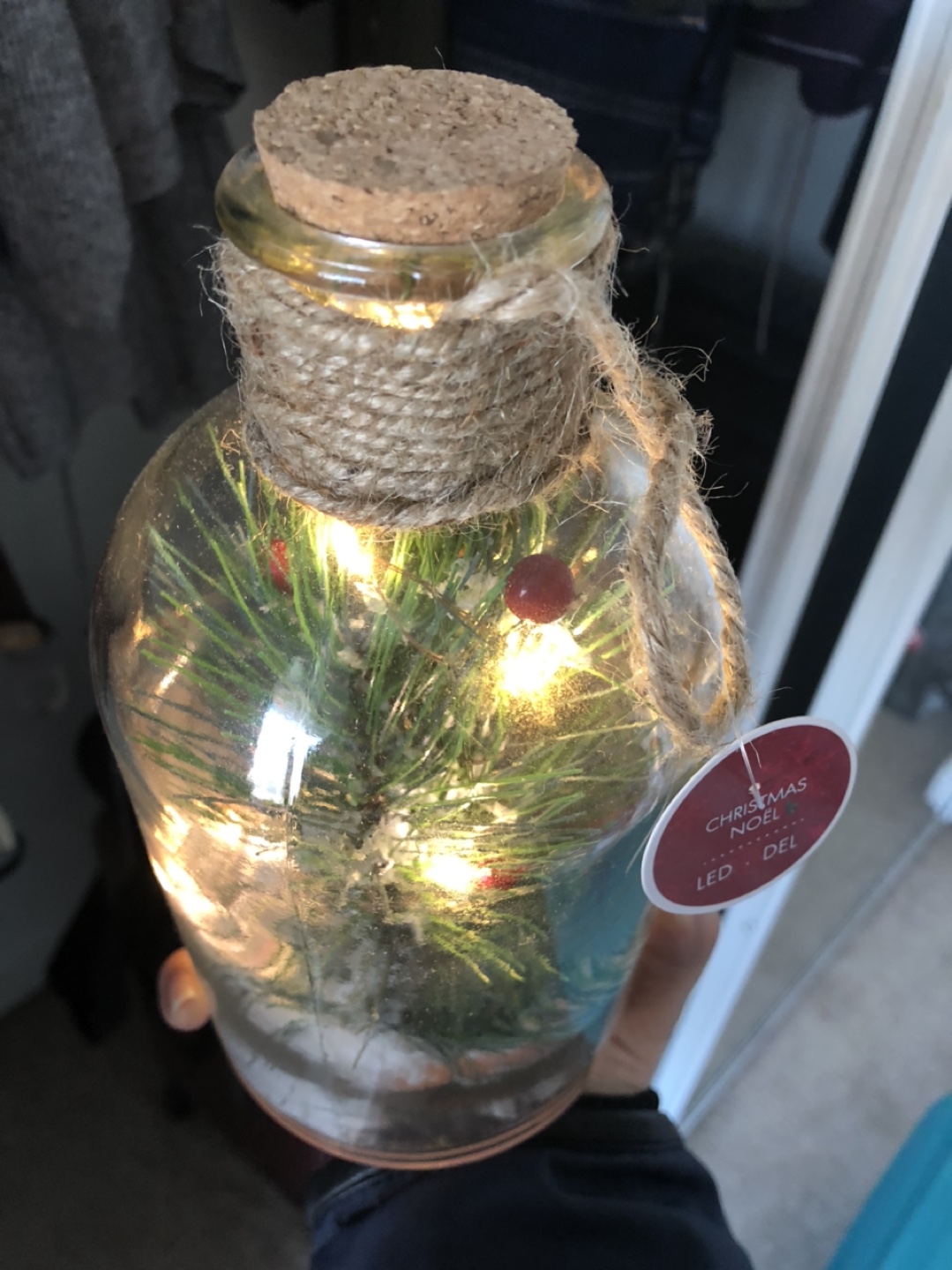 LED Christmas Light-Up Bottle Decoration