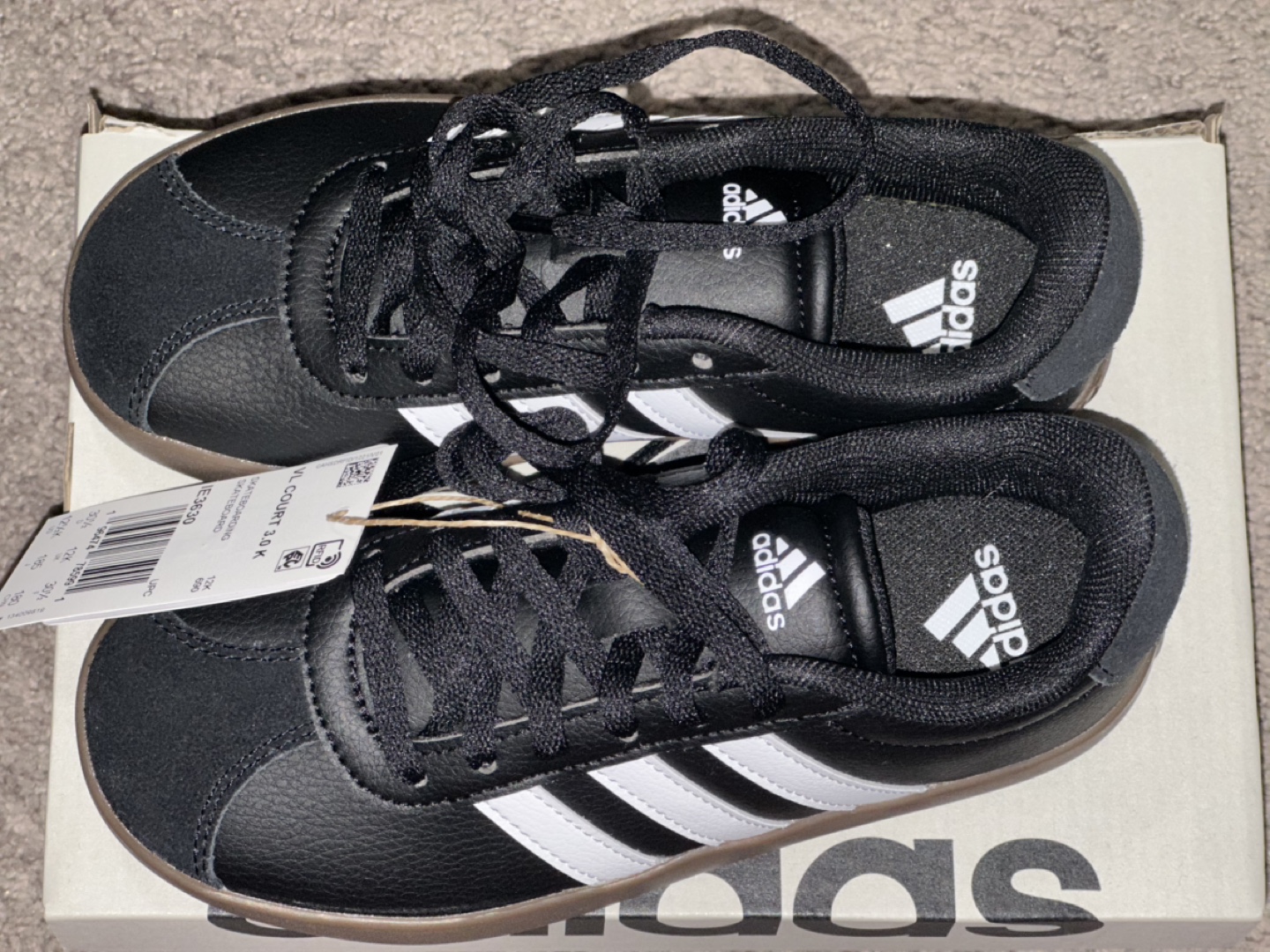 Adidas VL Court 3.0 K Skateboarding Shoes - Size 3.0K - photo 5