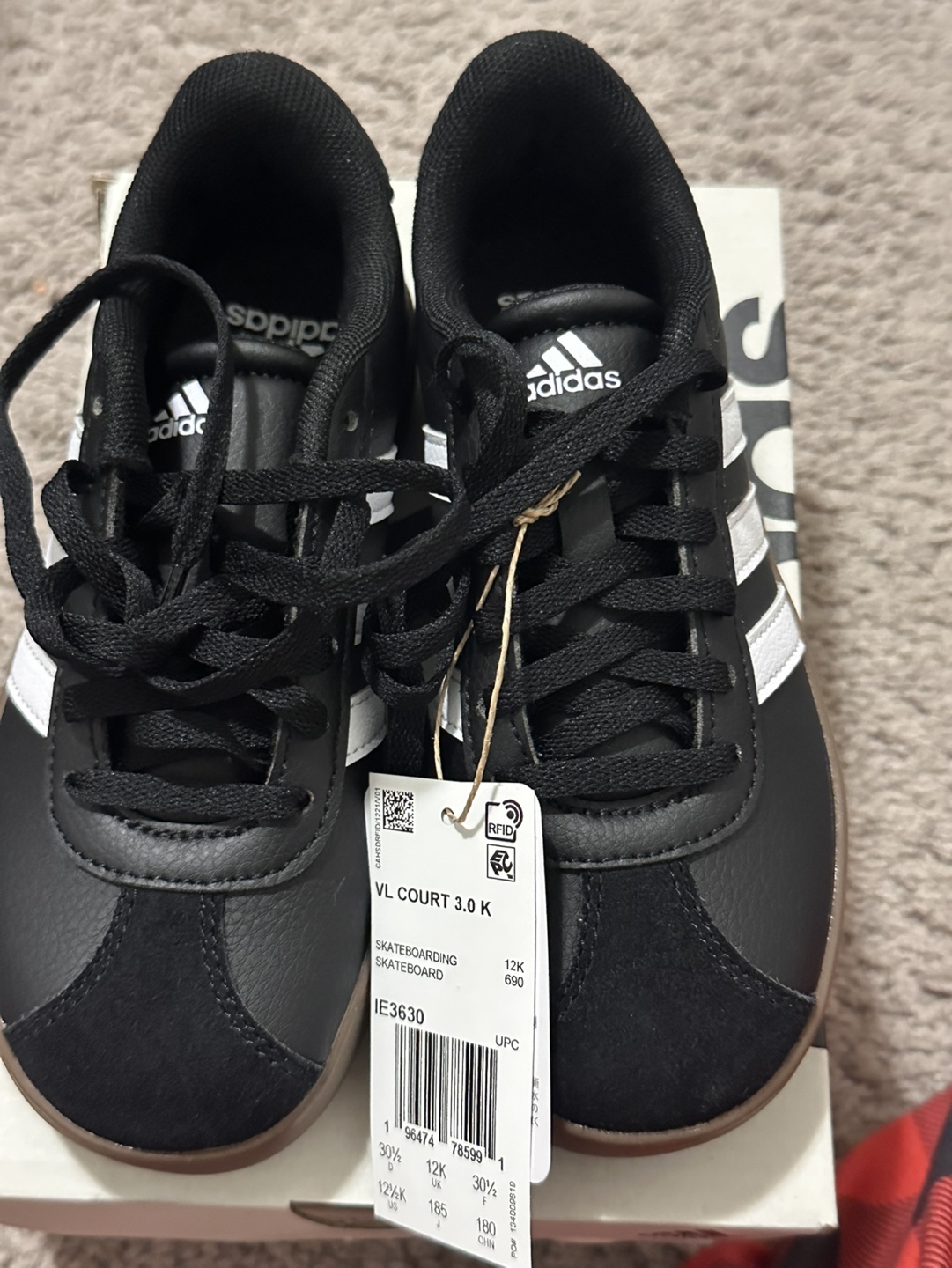 Adidas VL Court 3.0 K Skateboarding Shoes - Size 3.0K - photo 3