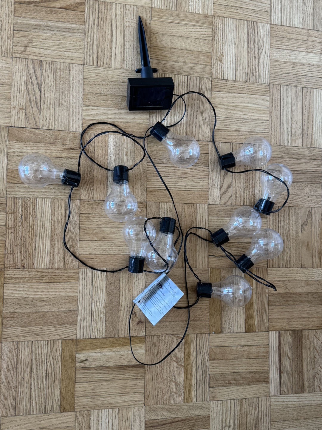 Solar Powered String Lights - 10 Bulbs