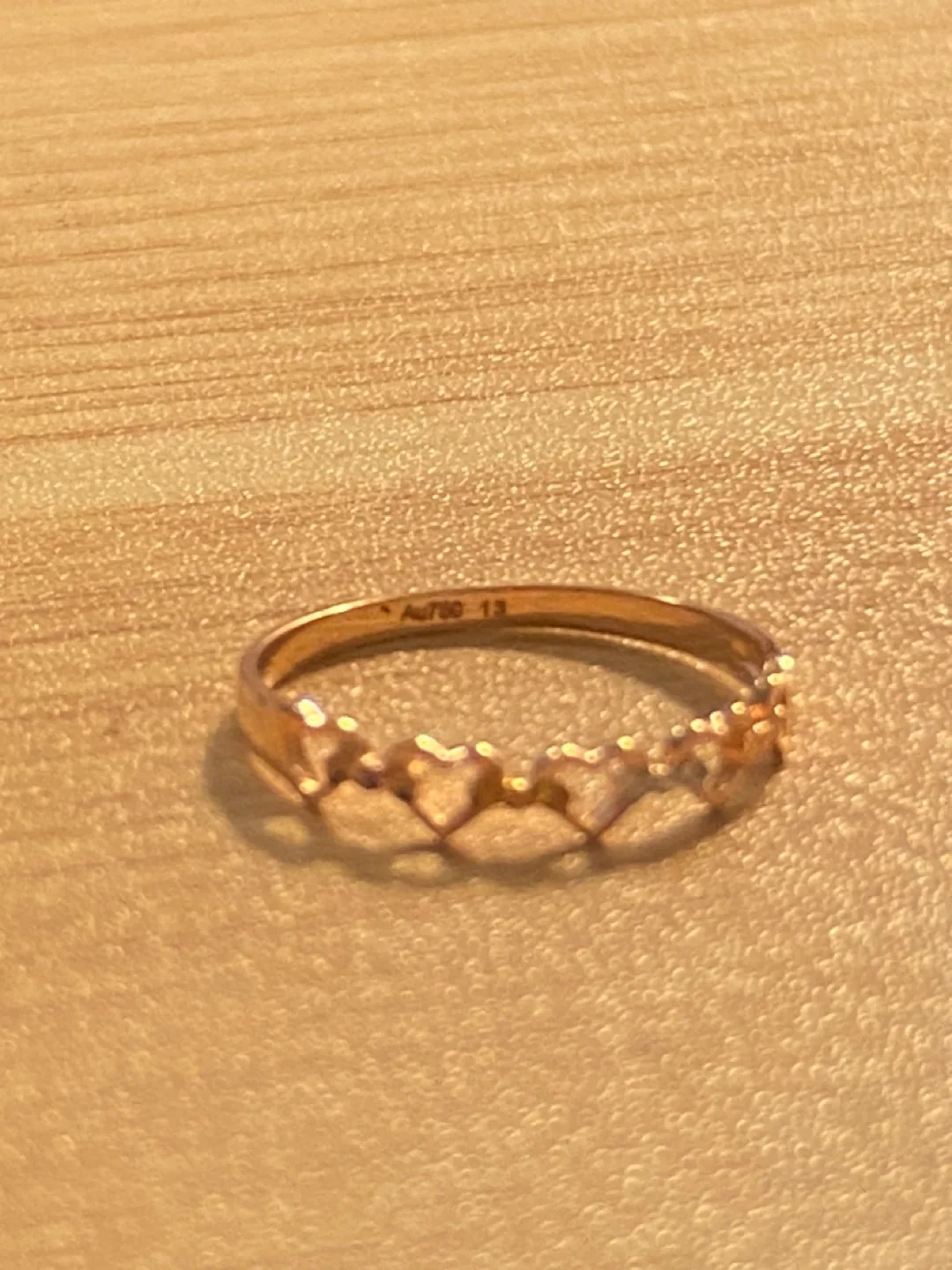 18k Rose Gold Heart Ring - Size 6 image indicator(3)