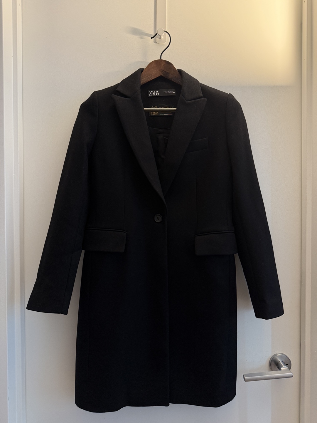 Zara Wool Blend Coat, XS