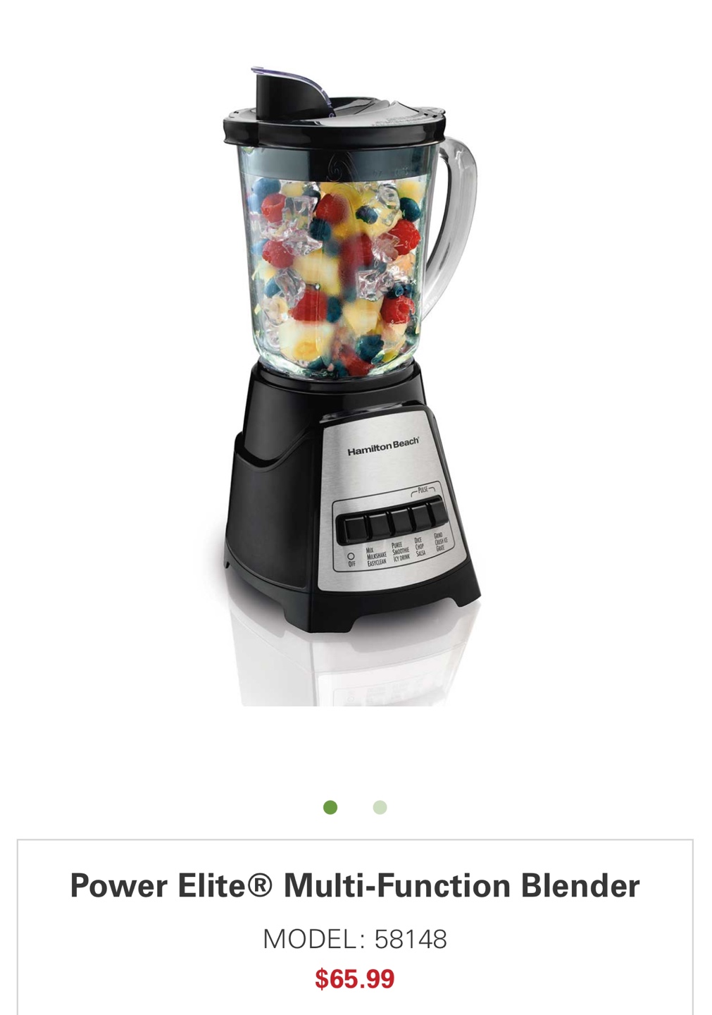Hamilton Beach Power Elite Blender - Model 58148 - photo 3