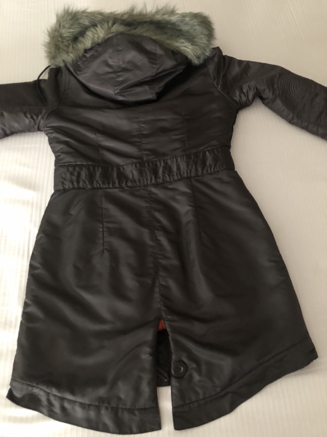 Women's Brown Winter Parka with Faux Fur Hood - photo 3