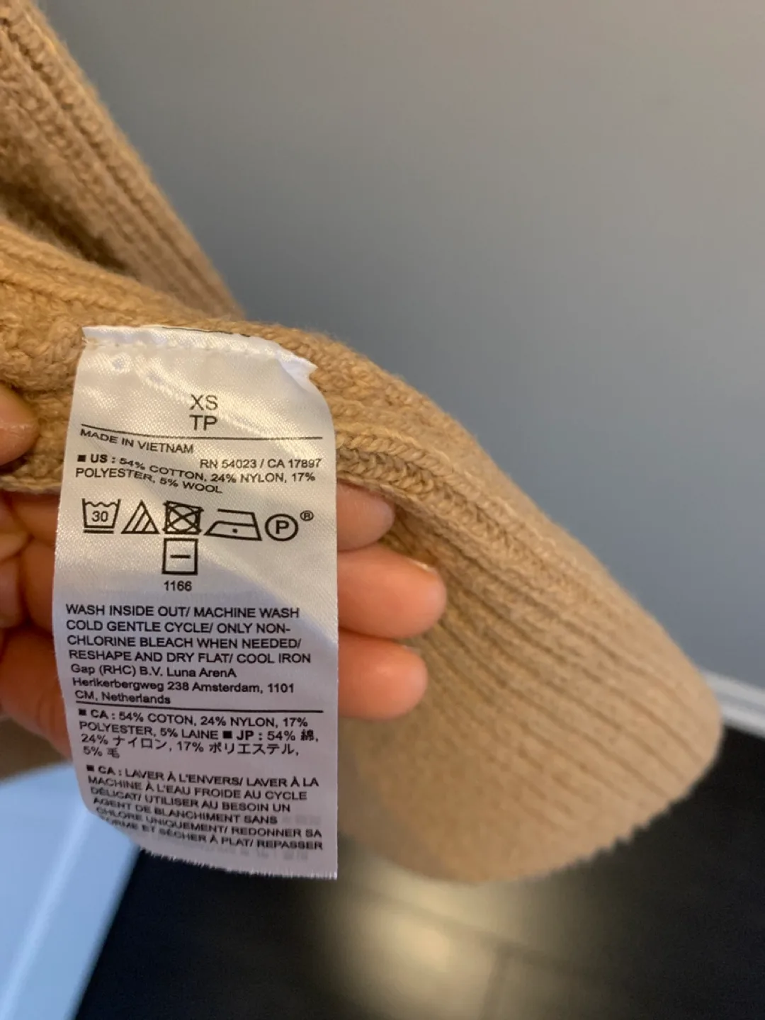 Banana Republic Camel Ribbed Knit Cardigan - XS image indicator(4)