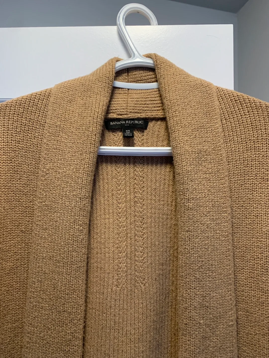 Banana Republic Camel Ribbed Knit Cardigan - XS image indicator(2)