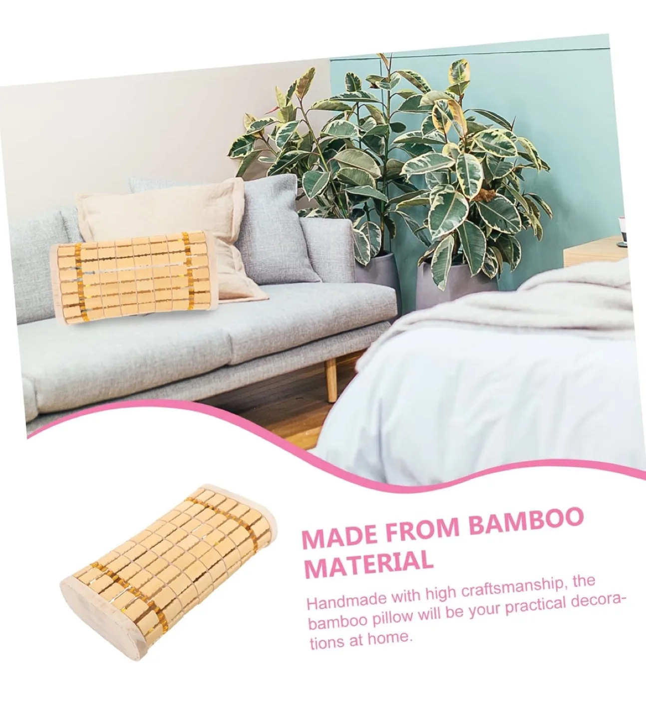 Bamboo Neck and Lumbar Support Pillow image indicator(2)