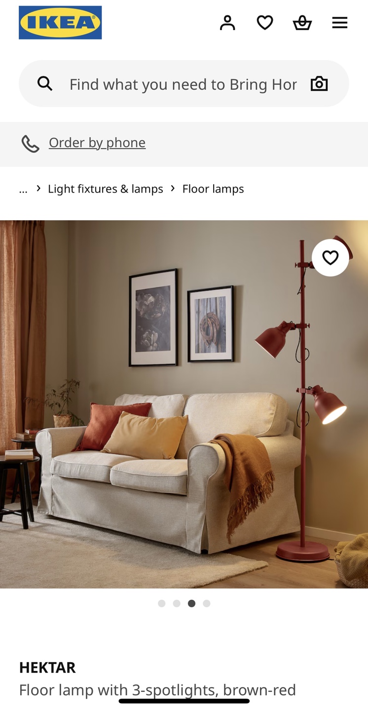 IKEA HEKTAR Floor Lamp - Brown-Red - photo 4