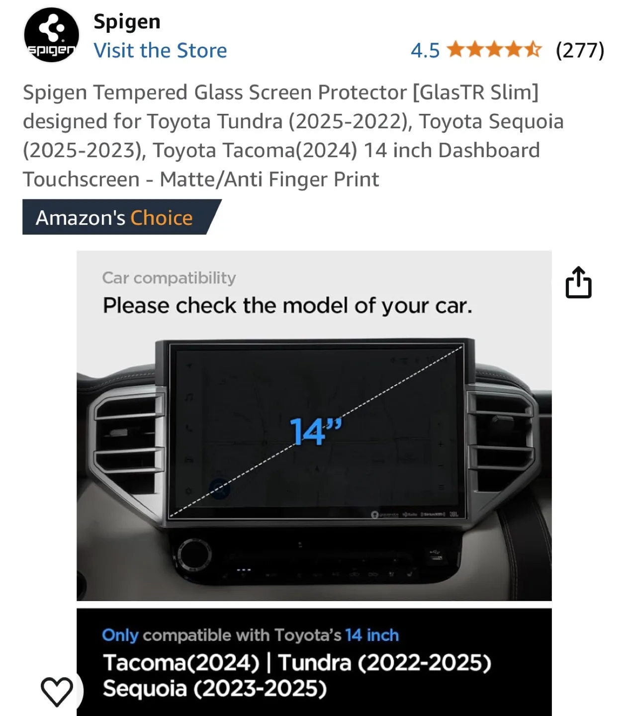 Tempered Glass screen Protector 14 inch Toyota image indicator(2)