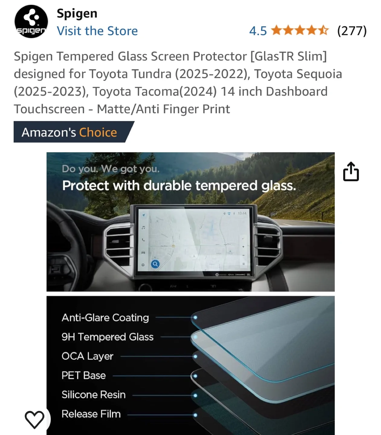 Tempered Glass screen Protector 14 inch Toyota image indicator(3)